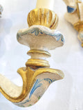 Pair of vintage handpainted wall lights