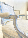 Pair of antique Louis XVI style fauteuil