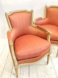Pair of vintage Louis XVI bergere chairs