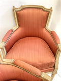 Pair of vintage Louis XVI bergere chairs