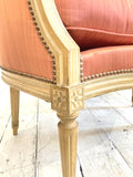 Pair of vintage Louis XVI bergere chairs