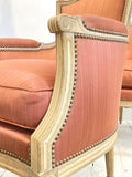 Pair of vintage Louis XVI bergere chairs