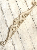 Painted carved pediment