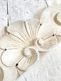 Painted carved pediment