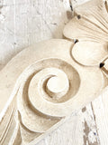 Painted carved pediment