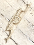 Small painted carved pediment
