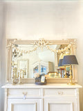 Large antique landscape mirror
