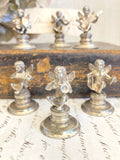 Set of 6 muscial putti placecard holders
