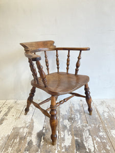C19th Smokers Bow armchair