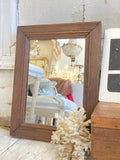 1940's oak framed mirror