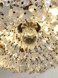 Vintage crystal button basket chandelier