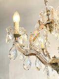 Vintage 6 arm Marie Therese chandelier