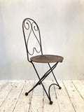 Set of 4 vintage French folding garden chairs