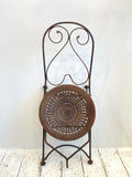 Set of 4 vintage French folding garden chairs