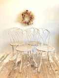 4 antique French garden chairs