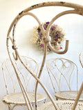 4 antique French garden chairs