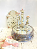 Antique mirror top wedding cake stand
