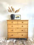 Victorian pine chest of drawers