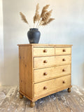 Victorian pine chest of drawers
