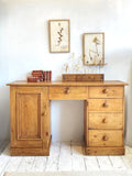 Large Victorian pine desk
