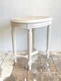 French caned top stool