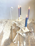 Pair of iron 4 branch wall sconces