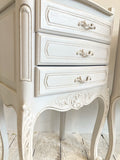 Pair of painted French bedside cabinets