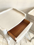 Pair of painted French bedside cabinets