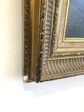 Vintage framed floral oil on canvas