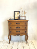 Vintage French oak chest of drawers
