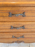 Vintage French oak chest of drawers