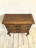 Vintage French oak chest of drawers