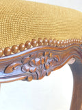 Vintage French oak stool