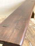 Victorian oak bench