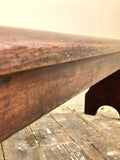 Victorian oak bench