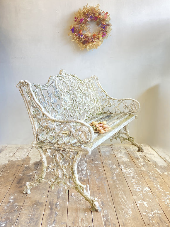 Antique English garden bench