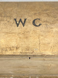Victorian pine trunk with original paint and Cobham label