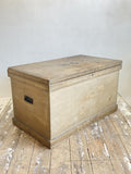 Victorian pine trunk with original paint and Cobham label