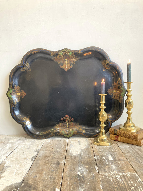 Large Victorian papier-mache tray