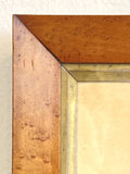Antique watercolour in bird's eye maple frame