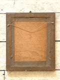 Antique watercolour in bird's eye maple frame