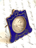 Tiny antique enamel frame