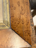 Antique watercolour in bird's eye maple frame