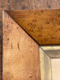 Antique watercolour in bird's eye maple frame