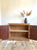 Victorian pitch pine school cupboard