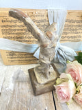 Old plaster winged goddess Victory figure