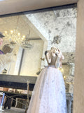 Heavily foxed antique mirror
