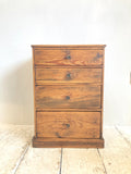 Rustic pine tabletop drawers