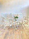 Pair of vintage garden benches