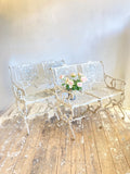 Pair of vintage garden benches
